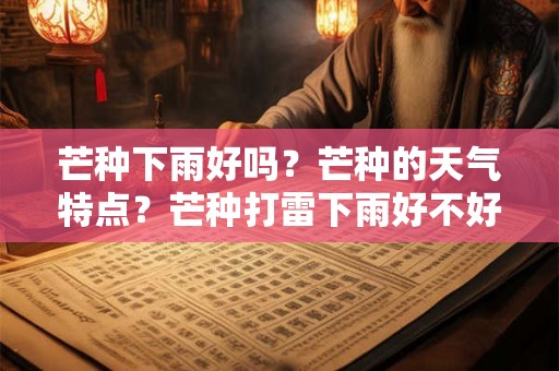 芒种下雨好吗？芒种的天气特点？芒种打雷下雨好不好？