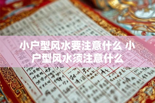 小户型风水要注意什么 小户型风水须注意什么 小户型风水要注意什么 小户型风水须注意什么