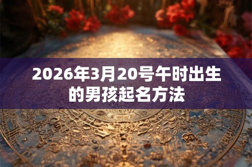 2026年3月20号午时出生的男孩起名方法 2026年3月20号午时出生的男孩起名方法