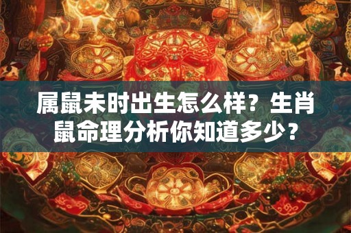 属鼠未时出生怎么样？生肖鼠命理分析你知道多少？