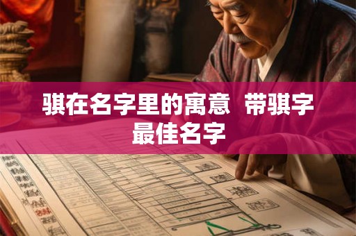 骐在名字里的寓意  带骐字最佳名字