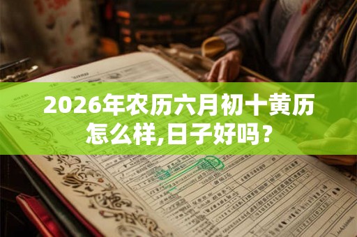 2026年农历六月初十黄历怎么样,日子好吗？