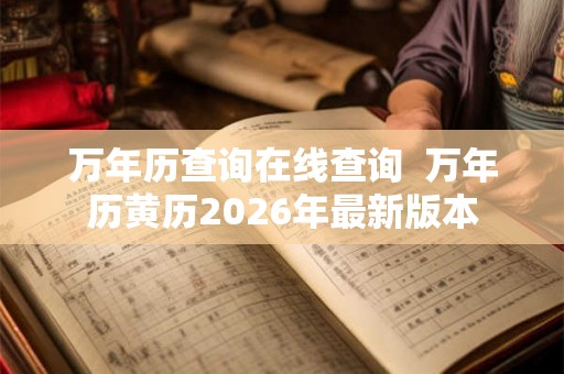 万年历查询在线查询  万年历黄历2026年最新版本