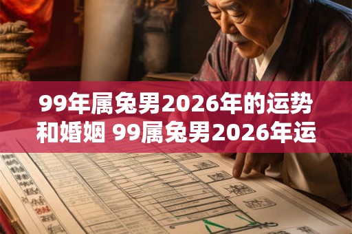 99年属兔男2026年的运势和婚姻 99属兔男2026年运势及婚姻如何 99年属兔男2026年的运势和婚姻 99属兔男2026年运势及婚姻如何