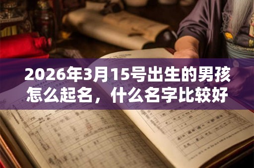 2026年3月15号出生的男孩怎么起名,什么名字比较好? 2026年3月15号出生的男孩怎么起名,什么名字比较好?