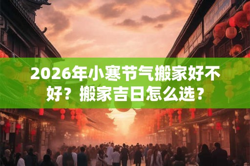 2026年小寒节气搬家好不好?搬家吉日怎么选? 2026年小寒节气搬家好不好?搬家吉日怎么选?