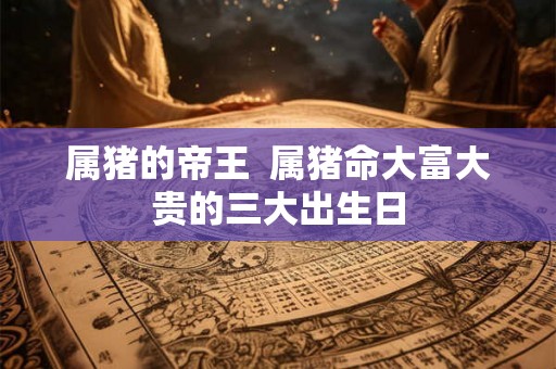 属猪的帝王  属猪命大富大贵的三大出生日