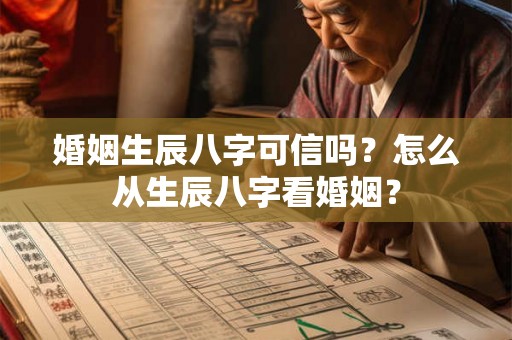 婚姻生辰八字可信吗？怎么从生辰八字看婚姻？