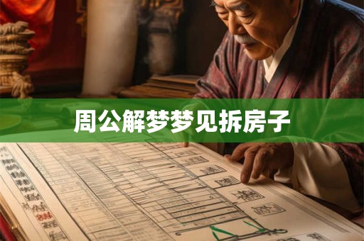 周公解梦梦见拆房子