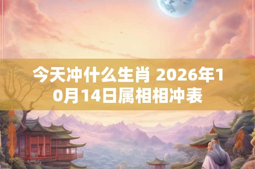 今天冲什么生肖 2026年10月14日属相相冲表 今天冲什么生肖 2026年10月14日属相相冲表