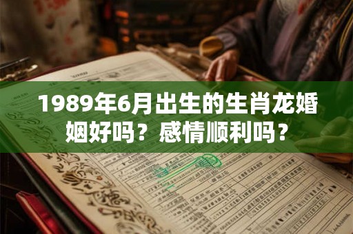 1989年6月出生的生肖龙婚姻好吗？感情顺利吗？