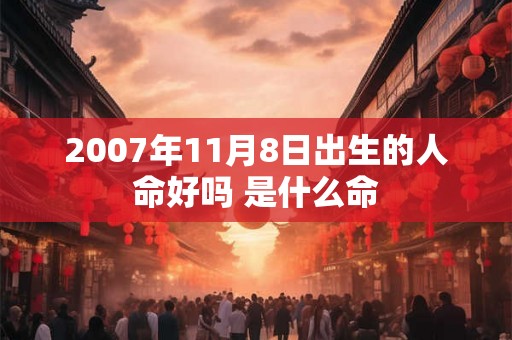 2007年11月8日出生的人命好吗 是什么命