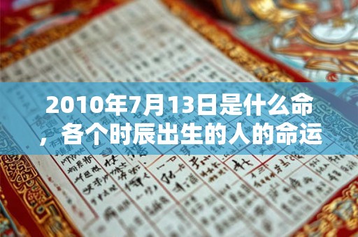 2010年7月13日是什么命,各个时辰出生的人的命运 2010年7月13日是什么命,各个时辰出生的人的命运