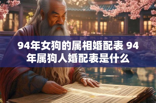 94年女狗的属相婚配表 94年属狗人婚配表是什么