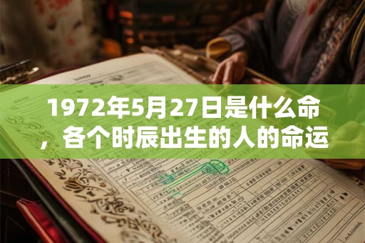 1972年5月27日是什么命，各个时辰出生的人的命运