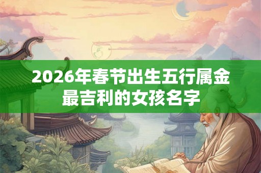 2026年春节出生五行属金最吉利的女孩名字