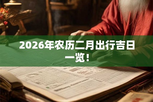 2026年农历二月出行吉日一览！