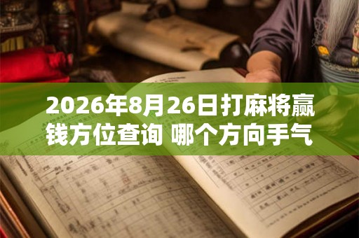 2026年8月26日打麻将赢钱方位查询 哪个方向手气佳