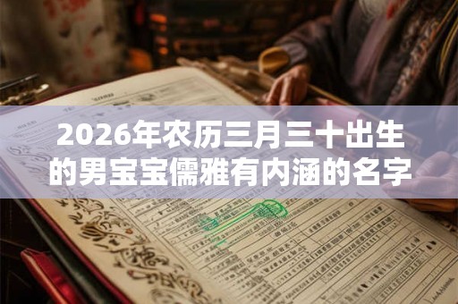 2026年农历三月三十出生的男宝宝儒雅有内涵的名字推荐 2026年农历三月三十出生的男宝宝儒雅有内涵的名字推荐