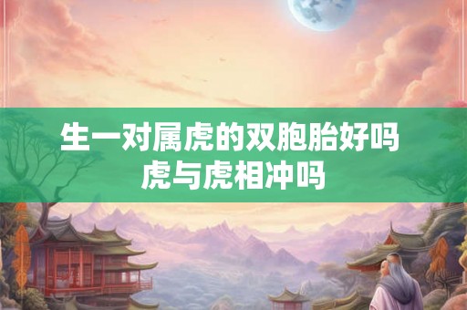 生一对属虎的双胞胎好吗 虎与虎相冲吗