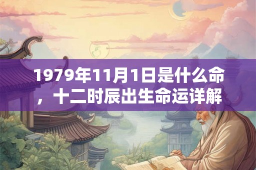 1979年11月1日是什么命，十二时辰出生命运详解