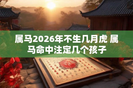 属马2026年不生几月虎 属马命中注定几个孩子
