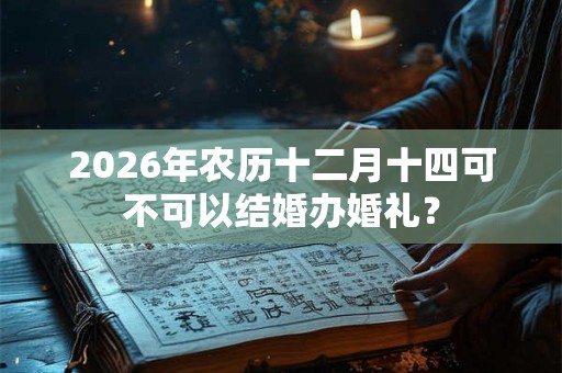 2026年农历十二月十四可不可以结婚办婚礼？
