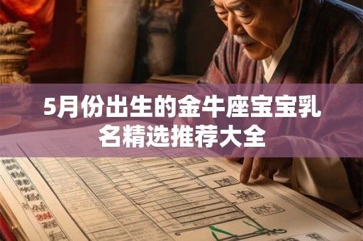 5月份出生的金牛座宝宝乳名精选推荐大全
