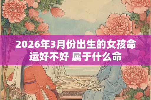 2026年3月份出生的女孩命运好不好 属于什么命