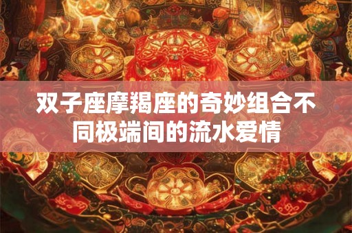 双子座摩羯座的奇妙组合不同极端间的流水爱情