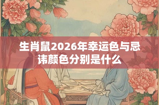 生肖鼠2026年幸运色与忌讳颜色分别是什么