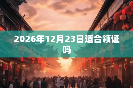 2026年12月23日适合领证吗 2026年12月23日适合领证吗