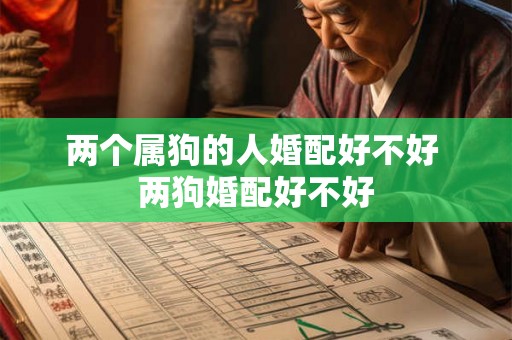 两个属狗的人婚配好不好 两狗婚配好不好
