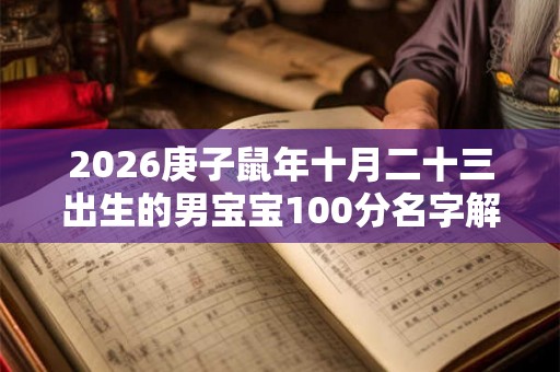 2026庚子鼠年十月二十三出生的男宝宝100分名字解析