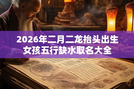 2026年二月二龙抬头出生女孩五行缺水取名大全