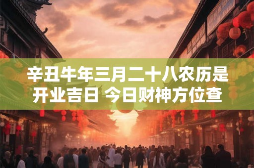 辛丑牛年三月二十八农历是开业吉日 今日财神方位查询