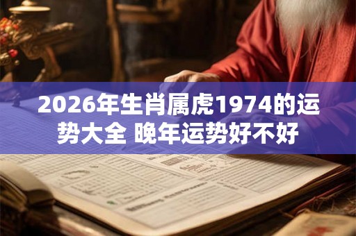 2026年生肖属虎1974的运势大全 晚年运势好不好