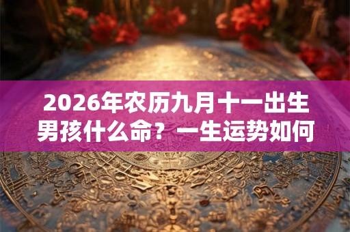 2026年农历九月十一出生男孩什么命？一生运势如何？