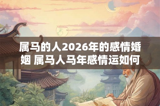 属马的人2026年的感情婚姻 属马人马年感情运如何