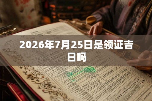 2026年7月25日是领证吉日吗