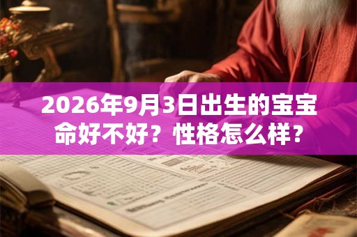 2026年9月3日出生的宝宝命好不好?性格怎么样? 2026年9月3日出生的宝宝命好不好?性格怎么样?