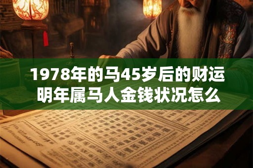1978年的马45岁后的财运 明年属马人金钱状况怎么样