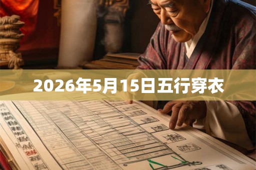 2026年5月15日五行穿衣