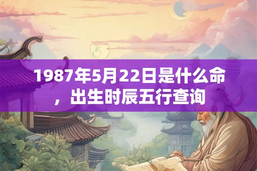 1987年5月22日是什么命,出生时辰五行查询 1987年5月22日是什么命,出生时辰五行查询