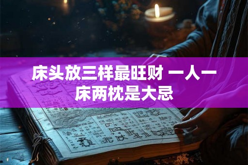 床头放三样最旺财 一人一床两枕是大忌