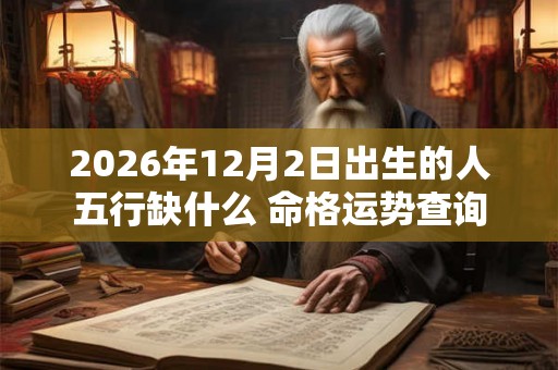 2026年12月2日出生的人五行缺什么 命格运势查询