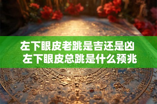 左下眼皮老跳是吉还是凶  左下眼皮总跳是什么预兆
