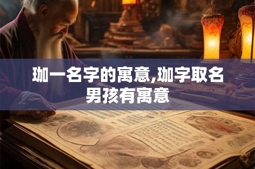 珈一名字的寓意,珈字取名男孩有寓意