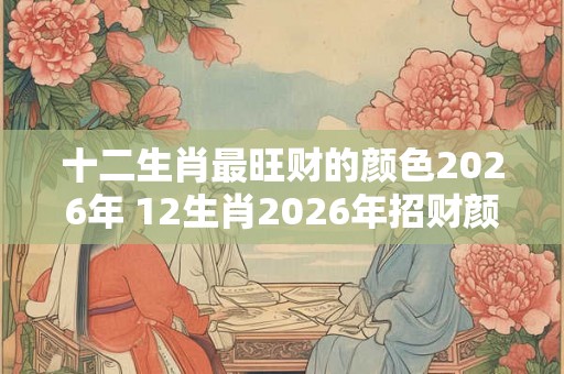 十二生肖最旺财的颜色2026年 12生肖2026年招财颜色大全