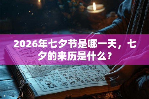 2026年七夕节是哪一天，七夕的来历是什么？